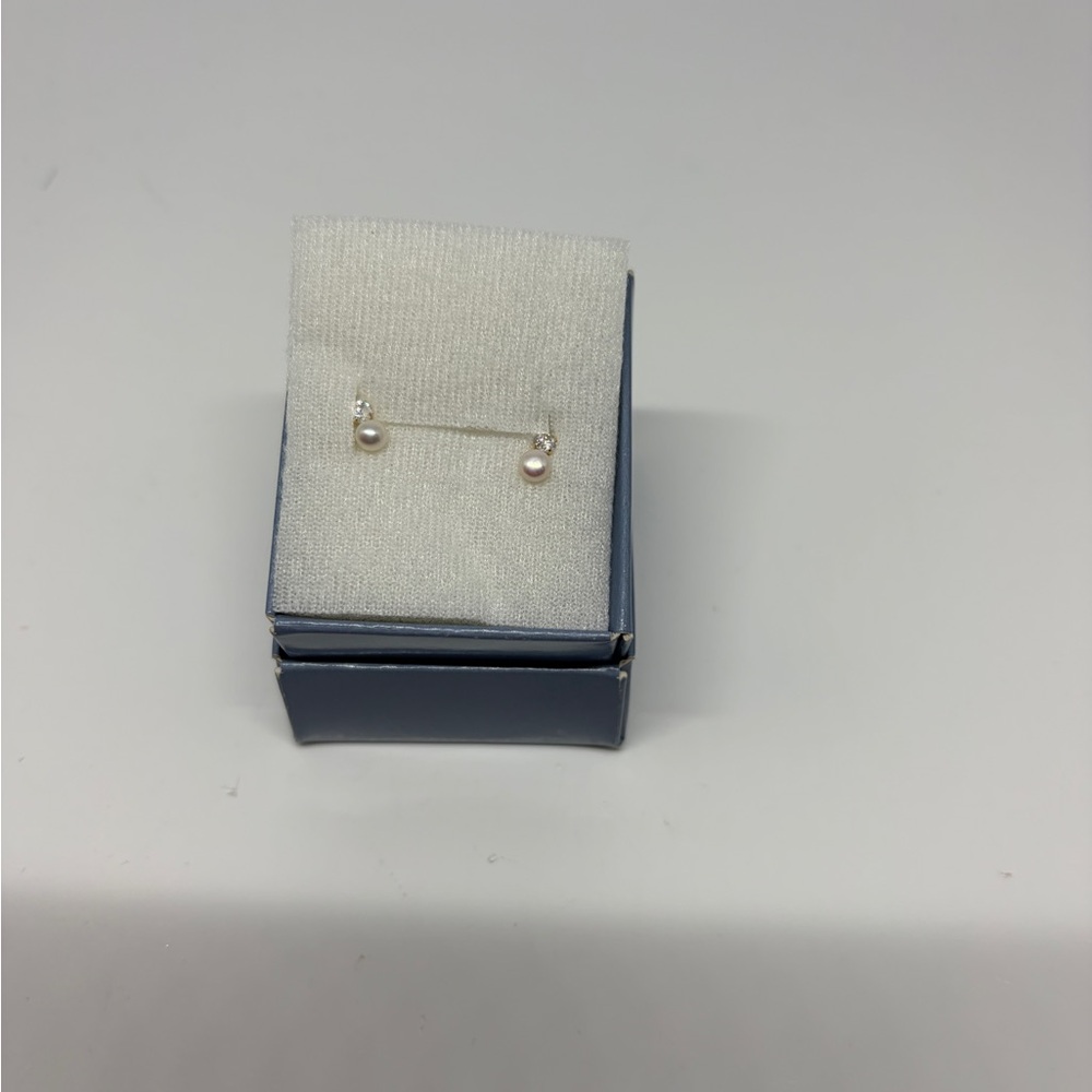 Elegant Pearl Silver Earrings